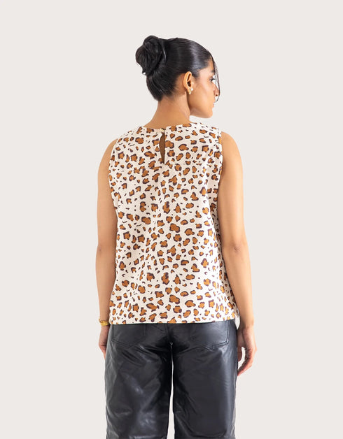 SUEDE LEOPARD TANK TOP